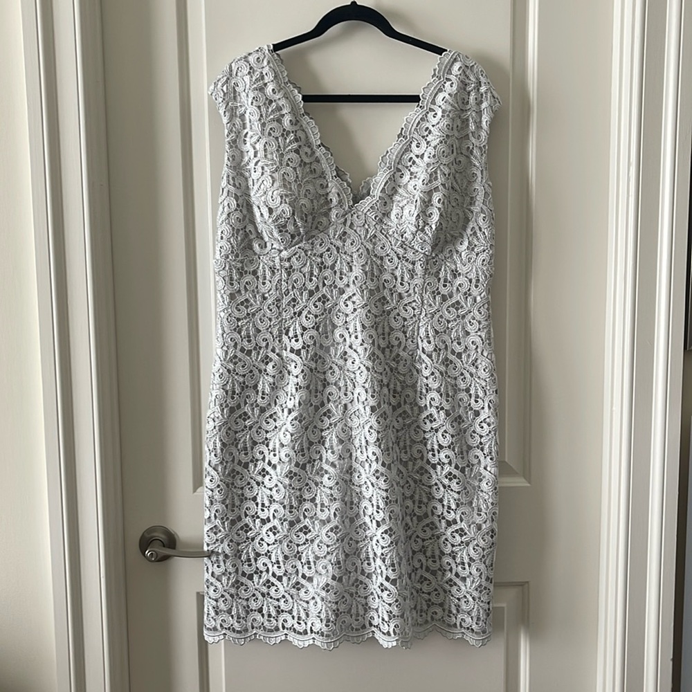 Silver Sparkle Lace Dress